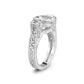 LO5S053- Sterling Silver Ring with CZ In Clear High Polished( NO Plating)-3