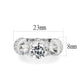 LO5S055- Sterling Silver Ring with CZ In Clear High Polished( NO Plating)-1