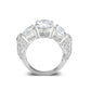 LO5S055- Sterling Silver Ring with CZ In Clear High Polished( NO Plating)-2
