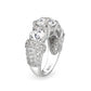 LO5S055- Sterling Silver Ring with CZ In Clear High Polished( NO Plating)-3