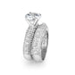 LO5S058- Sterling Silver Ring with CZ In Clear High Polished( NO Plating)-3