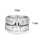 LO5S059- Sterling Silver Ring with CZ In Clear High Polished( NO Plating)-1