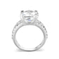 LO5S060- Sterling Silver Ring with CZ In Clear High Polished( NO Plating)-2