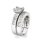 LO5W063- Rhodium Plated Brass Ring with CZ In Clear-3
