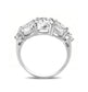 LO5S074- Sterling Silver Ring with CZ In Clear High Polished( NO Plating)-2