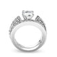 LO5S075- Sterling Silver Ring with CZ In Clear High Polished( NO Plating)-2
