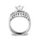 LO5S076- Sterling Silver Ring with CZ In Clear High Polished( NO Plating)-2