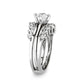 LO5S076- Sterling Silver Ring with CZ In Clear High Polished( NO Plating)-3