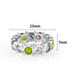 LO5S077- Sterling Silver Ring with CZ In Multi-Color High Polished( NO Plating)-1