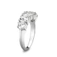 LO5S078- Sterling Silver Ring with CZ In Clear High Polished( NO Plating)-3