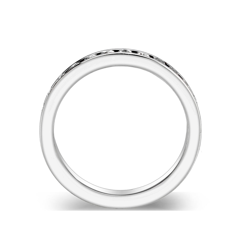 LO5S081- Sterling Silver Ring with CZ In Clear High Polished( NO Plating)-2