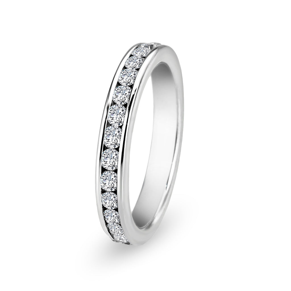 LO5S081- Sterling Silver Ring with CZ In Clear High Polished( NO Plating)-3