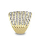 LO5W094- Gold Plated Brass Ring with CZ In Clear-3