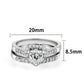 LO5W095- Rhodium  Plated Brass Ring with CZ In Clear-1