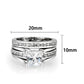 LO5W096- Rhodium Plated Brass Ring with CZ In Clear-1
