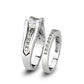 LO5W096- Rhodium Plated Brass Ring with CZ In Clear-3