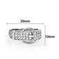 LO5W097-Rhodium Plated Brass Ring with CZ In Clear-1