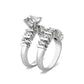LO5W098- Rhodium Plated Brass Ring with CZ In Clear-3