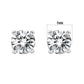 LO5W108 - Rhodium Brass Earrings with AAA Grade CZ  in Clear-1