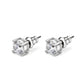 LO5W108 - Rhodium Brass Earrings with AAA Grade CZ  in Clear-2