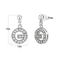 LO5W109 - Rhodium Brass Earrings with AAA Grade CZ  in Clear-1
