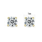 LO5W110 - Rhodium Brass Earrings with AAA Grade CZ  in Clear-2