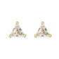 LO5W111 - Gold Plated Brass Earrings with AAA Grade CZ  in Clear-0