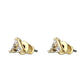 LO5W111 - Gold Plated Brass Earrings with AAA Grade CZ  in Clear-1