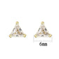 LO5W111 - Gold Plated Brass Earrings with AAA Grade CZ  in Clear-2