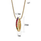 LO5W114- Brass  Pendant With 16" Chain with Crystal Glass IN Multi Color ION Plated-2