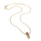 LO5W114- Brass  Pendant With 16" Chain with Crystal Glass IN Multi Color ION Plated-3