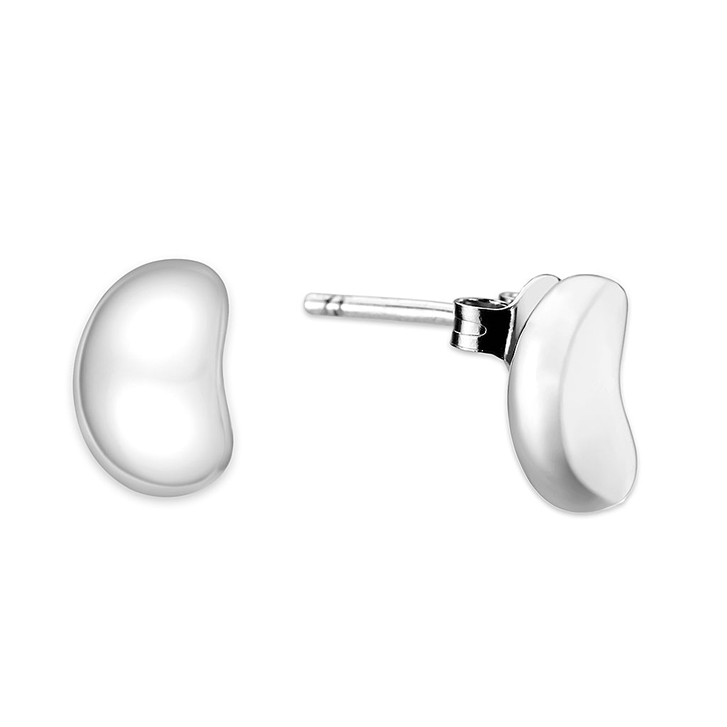 LO5S121 - Sterling Silver  Earrings With  High Polished ( No Plated)-2