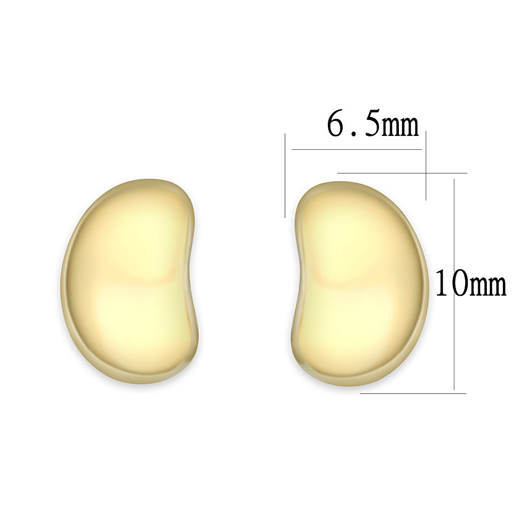 LO5S122 - Sterling Silver  Earrings With  Gold Plated No Stone-1