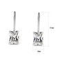 LO5S123 - Sterling Silver  Earrings With  CZ Clear In High Polished( No Plated)-2