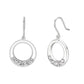 LO5S126 - Sterling Silver  Earrings With  CZ Clear In High Polished( No Plated)-1