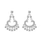 LO5S128 - Sterling Silver  Earrings With  CZ Clear In High Polished( No Plated)-0