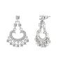 LO5S128 - Sterling Silver  Earrings With  CZ Clear In High Polished( No Plated)-1