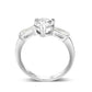LO5S230- Sterling Silver Ring with CZ In Clear High Polished( NO Plating)-2