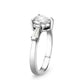 LO5S230- Sterling Silver Ring with CZ In Clear High Polished( NO Plating)-3