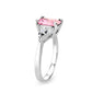 LO5S232- Sterling Silver Ring with CZ In Pink High Polished( NO Plating)-3