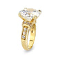 LO5W244-  Brass Ring With CZ  in Clear Gold Plated-3