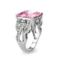 LO5W245-  Brass Ring With CZ  in Pink Rhodium Plated-3