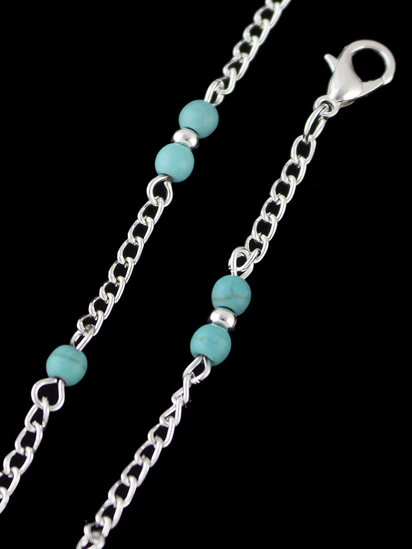 1 pc Barefoot Sandals Ankle Boho Chic Chain Turquoise Anklet Bracelets Jewellery-3