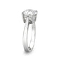 LO5W051- Rhodium Plated Brass Ring with CZ In Clear-3