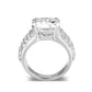 LO5S054- Sterling Silver Ring with CZ In Clear High Polished( NO Plating)-2