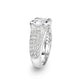 LO5S054- Sterling Silver Ring with CZ In Clear High Polished( NO Plating)-3