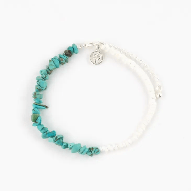 Santai Natural Stone Anklet Ankle Bracelet -Turquoise-1