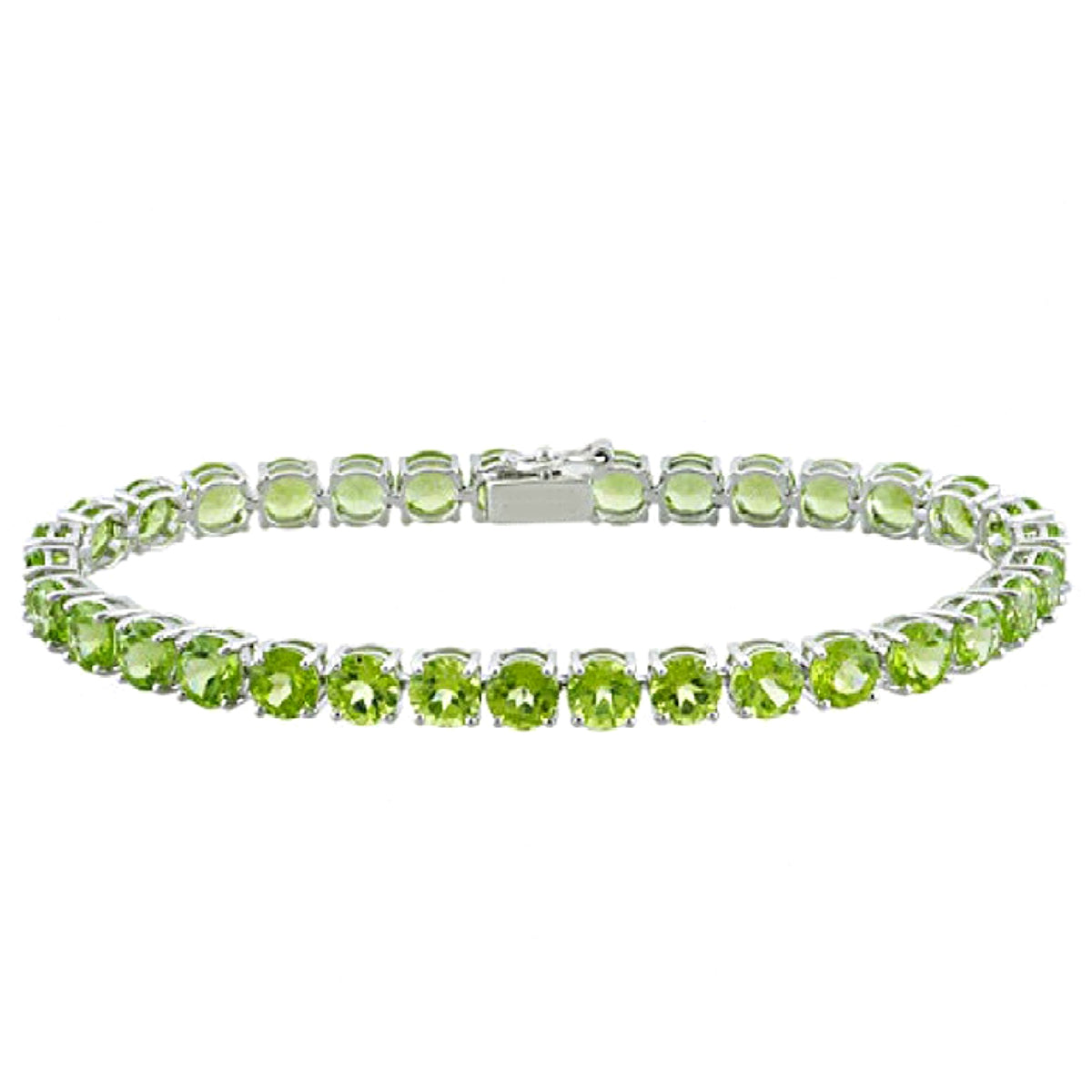 Peridot Tennis Bracelet – 925 Sterling Silver