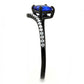 DA016 - IP Black(Ion Plating) Stainless Steel Ring with Synthetic Spinel in London Blue-3