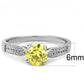 DA021 - High polished (no plating) Stainless Steel Ring with AAA Grade CZ  in Topaz-1